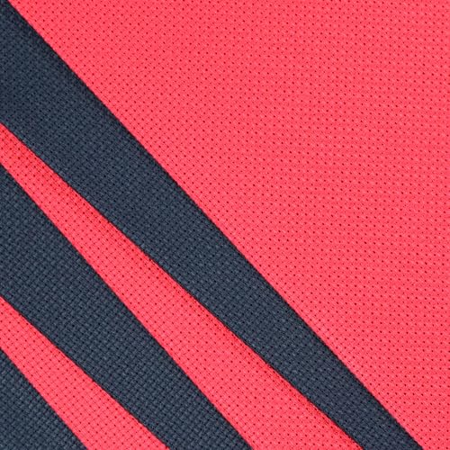 KCS 6 pc of 12" x 18"(30cmx45cm) 14CT Counted Cotton Aida Cloth Cross Stitch Fabric (Red+Black) - color: Red+black