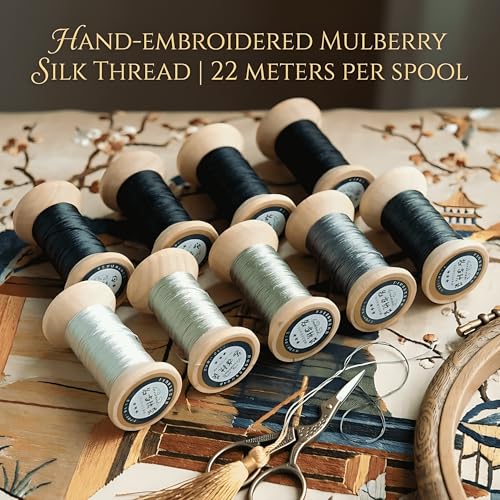 Natural 100% Mulberry Handmade Embroidery Silk Thread Silk Floss (43) - color: 43
