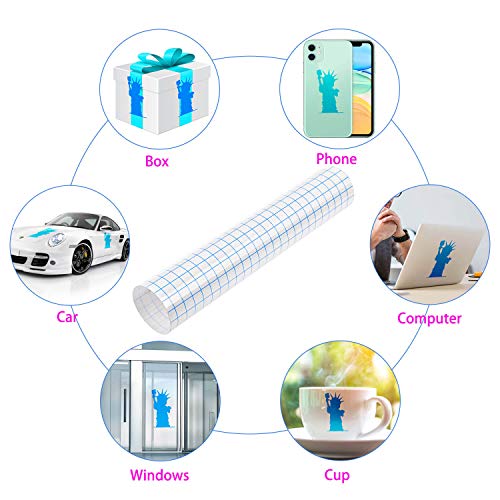 selizo Transfer Tape, 20 Pack Transfer Tape Clear Contact Paper for Craft - color: 20 Pack, size: Medium Tack Tape with Grid Lines