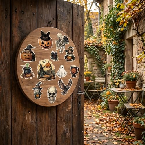 16 Pcs Halloween Rub on Transfers for Crafts DIY 5.7x5.7 Inch - color: Witch
