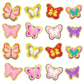 16PCS Butterfly Iron On & Sew On Patches, Chenille Embroidery Appliques - color: 8 Styles
