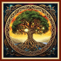 Redxing Stamped Cross Stitch Kits Embroidery kit for Beginners Adults Full Range of Embroidery Patterns Starter Kits DIY Printed Cross Stitch Kits Needlepoint Kits 11CT-Magic Tree 18x18 inchs - color: Artskits10