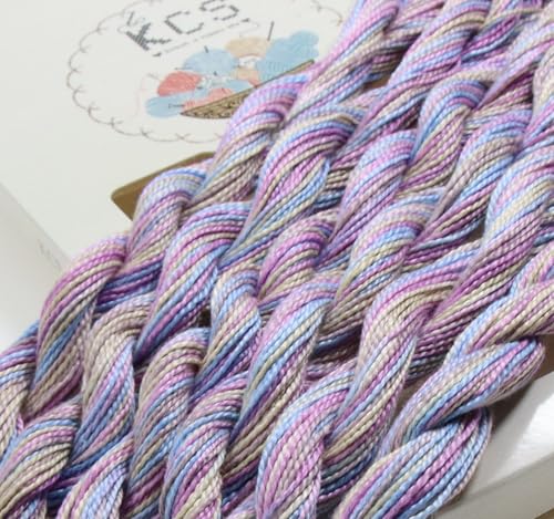 KCS 162 Yards(150 Meters) Mercerized Pearl Cotton Crochet Needlepoint Thread,Size 5,6 skeins,4523 - color: 4523