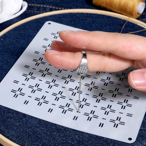 24 Pcs Sashiko Stencil Kit, Sashiko Embroidery Kit