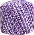 ThreadArt 100% Cotton Crochet Thread Size 3, Variegated Violets 48 - color: VARIEGATED VIOLETS, size: SIZE 3 SINGLE