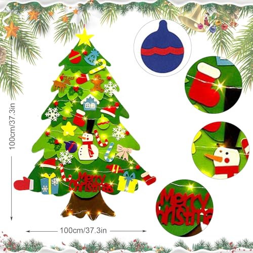 Felt Christmas Tree for Toddlers, DIY Felt Christmas Tree with Lights