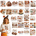 Dazoratix Fall Iron on Transfers - 24 Sheets Pumpkin Cozy Season DTF Ready to Press Cute Ghost Bow Heat Patches Autumn Thanksgiving Vinyl Stickers Decals for T Shirts Clothes Hoodies Pillow DIY Crafts - style: Fall Pumpkin