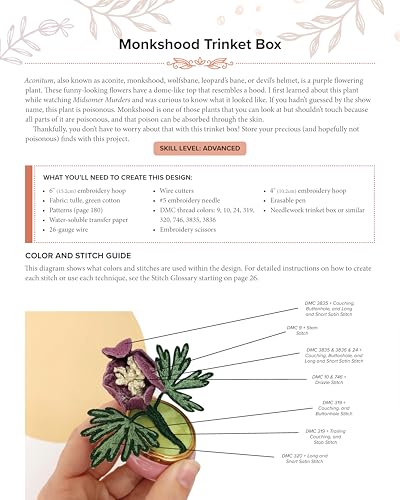 3D Botanical Embroidery & Stumpwork: 17 Thread Projects to Make, Wear, and Display (Landauer) Stitches and Patterns for Raised Embroidery from Beginner to Advanced
