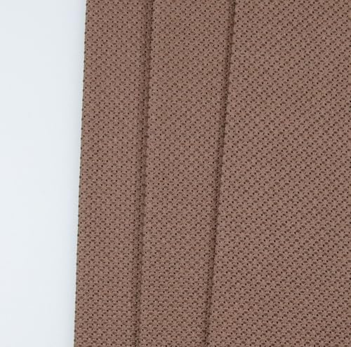 KCS 3 pc of 12" x 18"(30cmx45cm) Counted Cotton Aida Cloth Cross Stitch Fabric (Brown,14CT) - color: Brown, size: 14CT