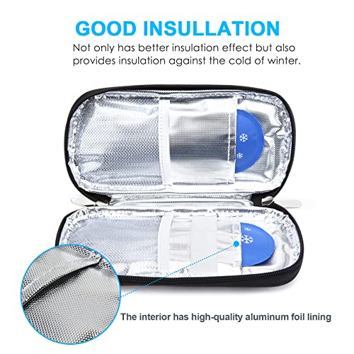 YOUSHARES Insulin Cooler Travel Case - Portable Refrigerated Medicine Case for Insulin Pen, Medication and Diabetic Supplies with 2 TSA Approved Ice Pack - color: Roses