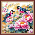 Funchey Counted Cross Stitch Kits for Adults Needlepoint Kits Unprinted Cross Stitching Embroidery Kit 11CT Cross Stitch Supplies&Couple Bird Flowers 18x18 inch - color: DIYCrafts03