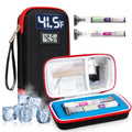 YOUSHARES Custom-Fit Travel Case for 2 Zepbound/Mounjaro with Temp Display - color: 01 Blackred-custom Ice Brick