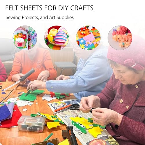 Jtnohx Soft Felt Sheets Color Felt Fabric for Sewing Red 7Pcs 8"x12" 1mm - color: Red