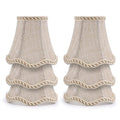 Fuloon Small Clip on Chandelier Lamp Shades, 6 Pack, Sand Beige - color: Sand Beige, size: 6 Pack