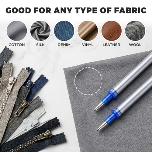 100 Pcs Silver Fabric Pen Refills, Erasable Upholstery Marking Pen