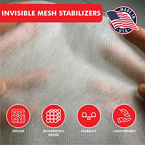 Superpunch No Show Mesh Stabilizer, 1.5 oz, White, 7.5 x 8 in, 100 Sheets - color: White, size: 7.5 inch x 8 inch, 100 Precut Sheets