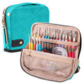 MYBAGZING Empty Crochet Hook Case, Stand-Up Crochet Hook Organizer - color: Teal, size: Case (Empty)