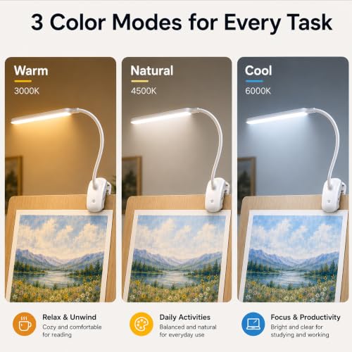 Rechargeable Easel Light for Painting, 45cm LED Lamp Bar
