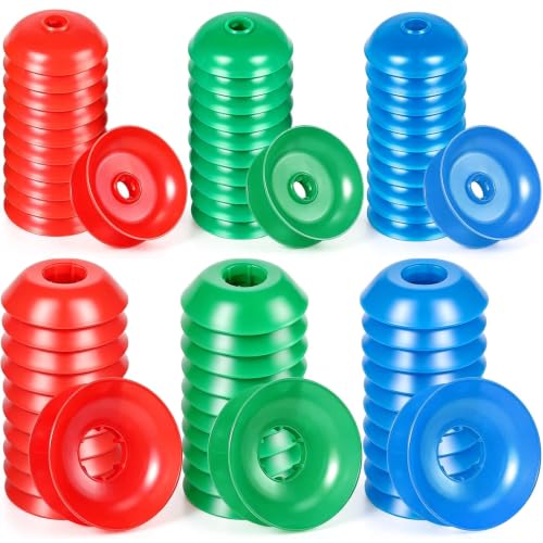 Klyyo Clyro 60 Pack 1.875'' 2.5'' No-Tangle Yarn Bobbins, 3 Color - color: Red, Blue, Green, size: 2 Size