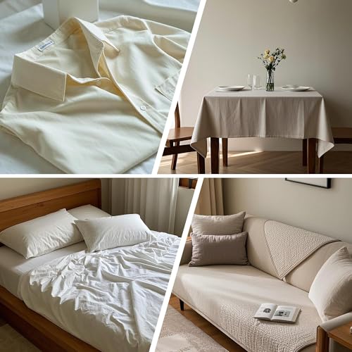 Bright Yellow Cotton Fabric, Natural 100% Cotton Poplin Fabric by The Yard 59 Inches Wide Lining Fabric for Sewing Apparel Cloth Soft Embroidery Quilting, 2 Yard - color: Bright Yellow, size: 2 Yards
