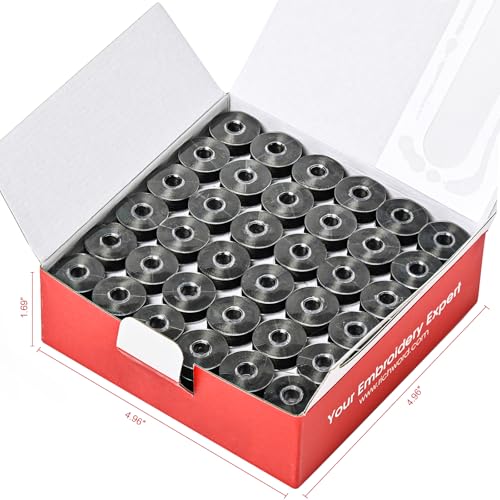 Poolin Size L (SA155) 75D/2 (60WT) Black Plastic Prewound Bobbins - color: black-75D