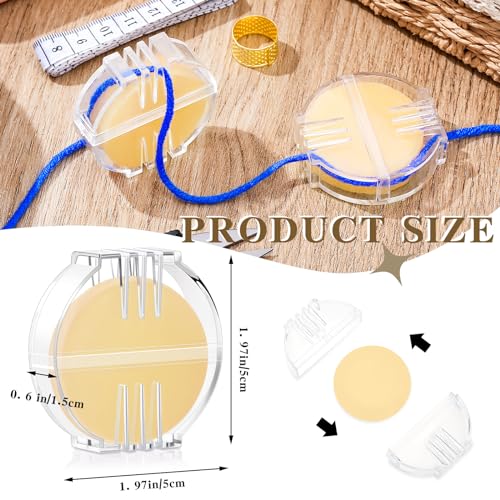 Maitys 2 Pcs Thread Wax Beeswax for Hand Sewing,Yellow, Clear Case - color: Yellow, Clear Case