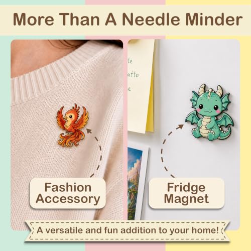 Kraftex Magnetic Needle Minder. Needleminder for Embroidery & Sewing. Cute Needlepoint Accessories. Magnetic Needle Holder for Cross Stitch. Cute Magnet Pin Gift - color: Mythical