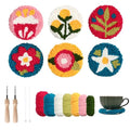 Emri Lane Punch Needle Kit – 6 Floral Design Punch Needle Embroidery Kit - color: Bright Craft