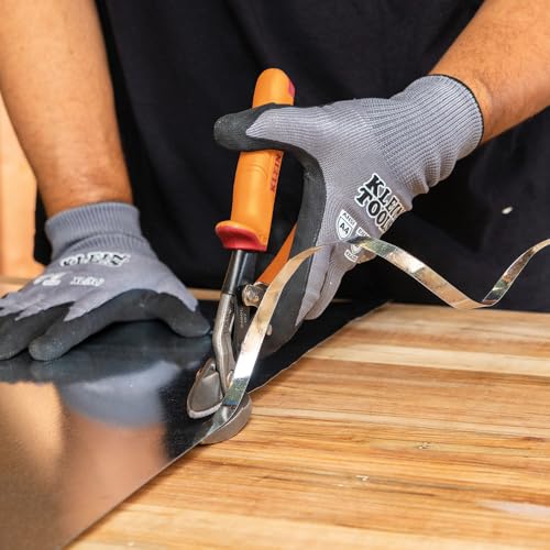 Klein Tools 2400L Left-Cutting Offset Snips, Aviation Tin Snips with Forged Blade for Precision Sheet Metal Cutting - style: Left-Cutting