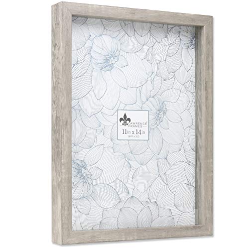 Lawrence Frames 785111 Shadow Box Frame, 11x14, Natural Gray - color: Natural Gray, size: 11 x 14 inches