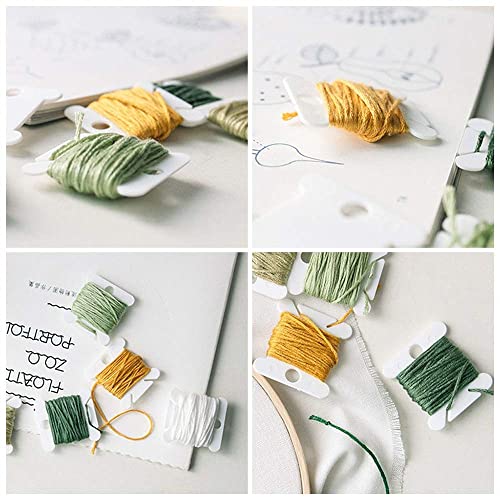 120 Pcs Plastic Sewing Thread Winding Plate Board, Cross Stitch Winding Board, Thread String Winder Cross Stitch Embroidery Thread Bobbins Organizer, Sewing Embroidery Card Cross