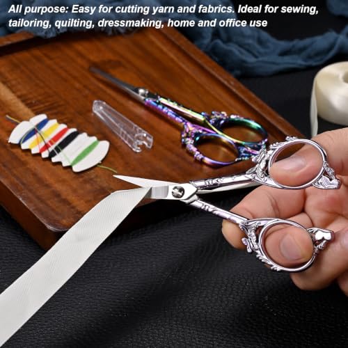 YOUGUOM Sewing Embroidery Scissors, Little Detail Shears with Cover - color: Purple