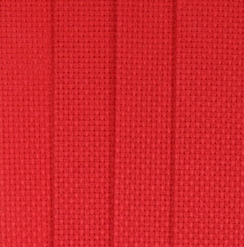 KCS 4/6 pc of 12" x 18" 30cmx45cm 16CT Counted Cotton Aida Cloth Cross Stitch Fabric (Red, 4 pc) - color: Red, size: 4 pc