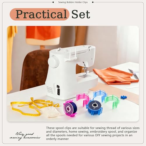 AILUHONG 85pcs Sewing Bobbin Holder Clips, 5 Colors - color: 5color-85pcs