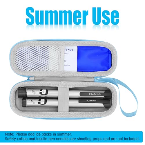 sijidou Insulin Cooler Travel Case, Portable Insulin Travel Case, Insulin Cooling Cases Insulated Organizer for Insulins Pens (Blue) - color: Blue