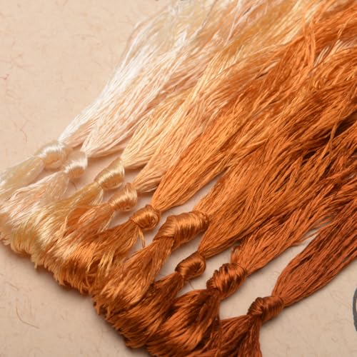 100% Mulberry Silk Embroidery Thread 9 Colors 110m Each (46) - color: 46