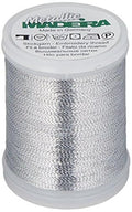 Madeira 9842-011 Metallic Nylon/Polyester Embroidery Thread, 40wt/220 yd, Textured Aluminum - color: Textured Aluminum