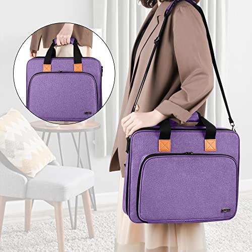 LUXJA Embroidery Project Bag, Embroidery Kits Storage Bag (Bag Only), Purple - color: Purple