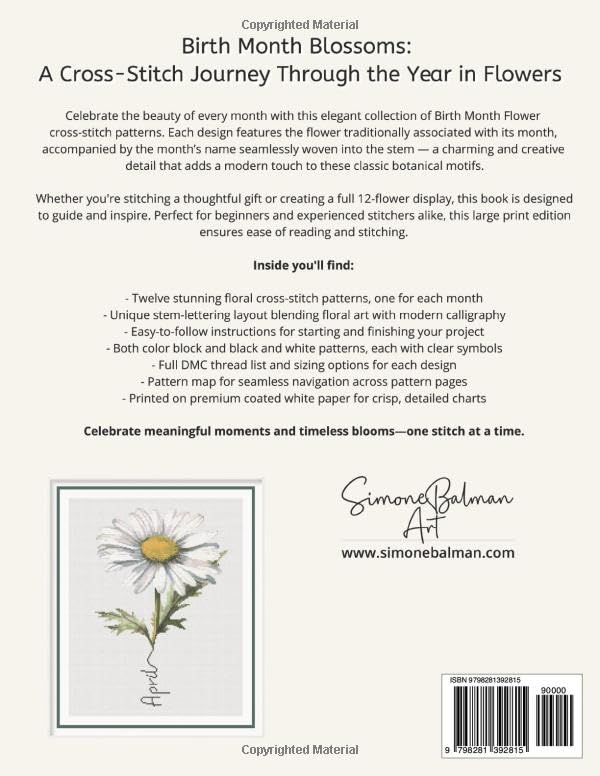 Birth Month Blossoms Cross Stitch Patterns: A Cross-Stitch Journey Through the Year in Flowers
