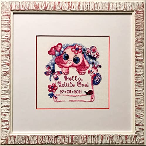 RIOLIS 1934 Hello, Little One! Girl Counted Cross Stitch Kit 6 x 6 in - style: Hello, Little One! (for a girl) 1934