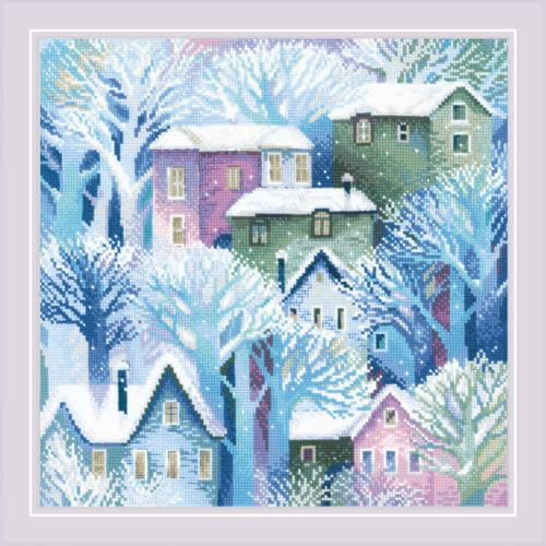 RIOLIS 2247 Panel/Cushion Town Counted Cross Stitch Kit 15.75 x 15.75 in - style: Panel/Cushion Town 2247