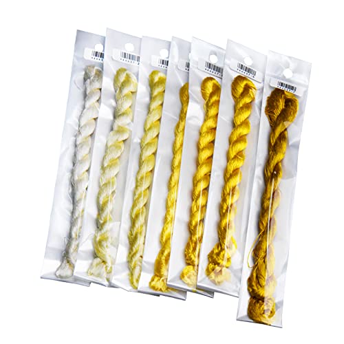 Natural 100% Silk Thread, Handmade Embroidery Thread Silk Floss 7 Colors 110m Each (17) - color: 17