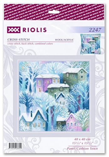 RIOLIS 2247 Panel/Cushion Town Counted Cross Stitch Kit 15.75 x 15.75 in - style: Panel/Cushion Town 2247
