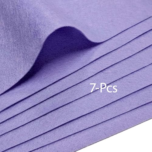 Jtnohx Soft Felt Sheets Color Felt Fabric for Sewing Purple 7Pcs 8"x12" 1mm - color: Purple