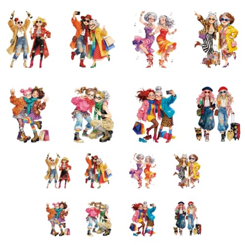 ANATTASOUL Bestie 16PCS Heat Transfers Ready to Press for T-Shirts - style: Bestie
