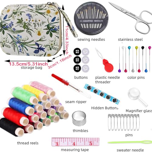 Bobode Printing Sewing Kit Travel Basic Sewing Kit for Adults - color: Bluebell
