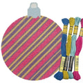 Howie's Christmas Needlepoint Needlepoint Kits, 18CT Printed Embroidery Pattern Starter Kits, Stamped Patterns Canvas Kits(Striped Ball,4x4inch) - color: Striped Ball