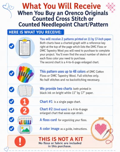Counted Cross Stitch Pattern Inspired by Louis Comfort Tiffany