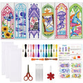 ORIGACH 6 Set Fairytale Castle Window Cross Stitch Bookmark Kit - style: Fairytale Castle Window