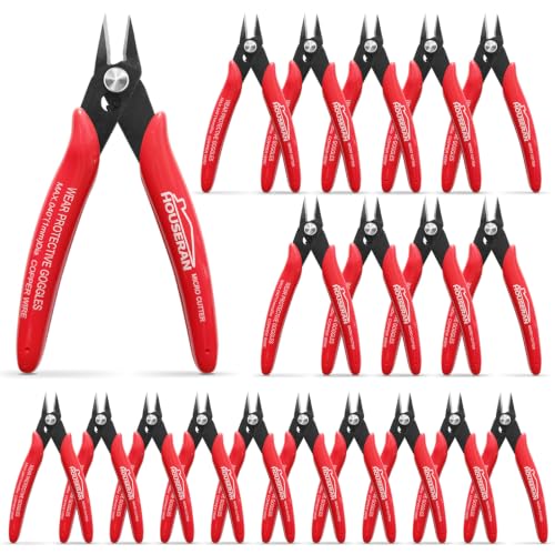 Wire Cutters, 20 PACK, 5 Inch Flush Cutter, Side Cutters - color: 20 Pack